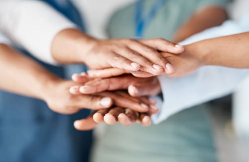 hands in